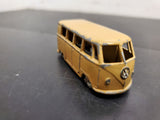 VINTAGE 50'S BUDGIE TOYS TAN VOLKSWAGEN MICRO BUS NO.12 MADE IN ENGLAND