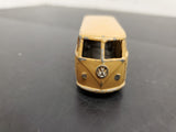 VINTAGE 50'S BUDGIE TOYS TAN VOLKSWAGEN MICRO BUS NO.12 MADE IN ENGLAND