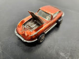 VINTAGE JOHNNY LIGHTNING CUSTOM XKE BY TOPPER GOOD YEAR TIRES ENGINE OPENS