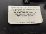 VTG JOHNNY LIGHTNING CUSTOM 32 FORD BY TOPPER ORIGINAL STICKER DESCRIBING CAR!!!