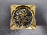 VINTAGE GOLDEN TENNESSEE STATE MAP ASHTRAY TIN COLLECTIBLE 1970'S