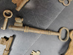 VINTAGE KEYS LOT OF 46 ANTIQUE SKELETON KEYS, BARREL, CABINET, LOCK, STEAMPUNK!