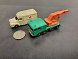 VINTAGE MATCHBOX/LESNEY 8 WHEEL CRANE NO. 30 & LOMAS AMBULANCE NO. 14