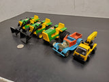 TONKA VTG LOT TOY TRACTOR FRONT LOADERS YELLOW CRANE TRUCK FORD SCORCHER CAR