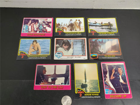 VTG SUPERMAN JAWS 2 BAY CITY ROLLERS CLOSE ENCOUNTERS MOVIE TOPPS TRADING CARDS
