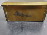 VINTAGE CLASSIC PERSONAL HUMIDOR CIGAR BOX-UNIQUE PORTRAIT ON COVER