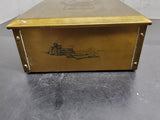 VINTAGE CLASSIC PERSONAL HUMIDOR CIGAR BOX-UNIQUE PORTRAIT ON COVER