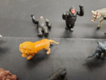 1960s 1970s TOY PLASTIC JUNGLE ANIMALS MADE IN HONG KONG 22 PIECES!!!
