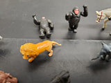 1960s 1970s TOY PLASTIC JUNGLE ANIMALS MADE IN HONG KONG 22 PIECES!!!