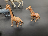 1960s 1970s TOY PLASTIC JUNGLE ANIMALS MADE IN HONG KONG 22 PIECES!!!