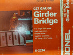 VTG LIONEL 027 GAUGE SCALE GIRDER BRIDGE MODEL#6-2214-ORIGINAL BOX 10"LONG-4.5"W