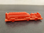 VINTAGE LOT OF 2 PLASTIC MODELS FEATURING YELLOW CADILLAC & RED FIRE TRUCK