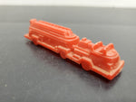 VINTAGE LOT OF 2 PLASTIC MODELS FEATURING YELLOW CADILLAC & RED FIRE TRUCK