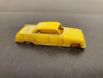 VINTAGE LOT OF 2 PLASTIC MODELS FEATURING YELLOW CADILLAC & RED FIRE TRUCK