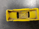 VINTAGE LOT OF 2 PLASTIC MODELS FEATURING YELLOW CADILLAC & RED FIRE TRUCK