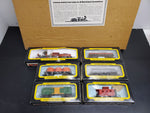 VTG BACHMANN HO SCALE TRAIN SET-5 OLD WEST FREIGHT CARS & AUTHENTIC 4-4-0 LOCO!!