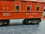 VINTAGE LIONEL SP 6357 CABOOSE C-40-1 BUILT 9-47. O SCALE GAUGE - TRAIN