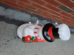 VTG LIGHT UP PLASTIC BLOW MOLD 33" SNOWMAN DECORATION-VF CONDITION-XMAS IN JULY!