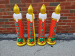 VTG LIGHT UP PLASTIC BLOW MOLD 43" NOEL CANDLE DECORATION- VF-XMAS IN JULY-HO HO