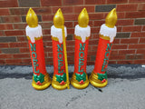 VTG LIGHT UP PLASTIC BLOW MOLD 43" NOEL CANDLE DECORATION- VF-XMAS IN JULY-HO HO