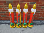 VTG LIGHT UP PLASTIC BLOW MOLD 43" NOEL CANDLE DECORATION- VF-XMAS IN JULY-HO HO