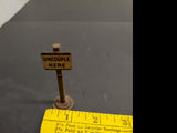 VINTAGE MARX "UNCOUPLE HERE" TRAIN SET TIN SIGN-EXTREMELY COLLECTIBLE