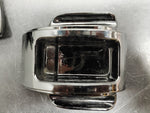 ART DECO DIPODEX BLACK MILK GLASS ZEPHYR INKWELL*HOLDS 2 FOUNTAIN PENS-GOOD COND