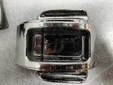 ART DECO DIPODEX BLACK MILK GLASS ZEPHYR INKWELL*HOLDS 2 FOUNTAIN PENS-GOOD COND