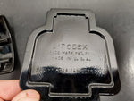 ART DECO DIPODEX BLACK MILK GLASS ZEPHYR INKWELL*HOLDS 2 FOUNTAIN PENS-GOOD COND
