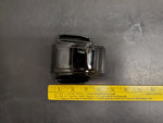 ART DECO DIPODEX BLACK MILK GLASS ZEPHYR INKWELL*HOLDS 2 FOUNTAIN PENS-GOOD COND