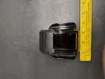 ART DECO DIPODEX BLACK MILK GLASS ZEPHYR INKWELL*HOLDS 2 FOUNTAIN PENS-GOOD COND