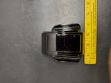 ART DECO DIPODEX BLACK MILK GLASS ZEPHYR INKWELL*HOLDS 2 FOUNTAIN PENS-GOOD COND