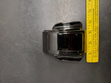 ART DECO DIPODEX BLACK MILK GLASS ZEPHYR INKWELL*HOLDS 2 FOUNTAIN PENS-GOOD COND