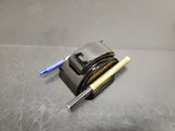 ART DECO DIPODEX BLACK MILK GLASS ZEPHYR INKWELL*HOLDS 2 FOUNTAIN PENS-GOOD COND
