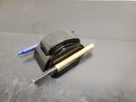 ART DECO DIPODEX BLACK MILK GLASS ZEPHYR INKWELL*HOLDS 2 FOUNTAIN PENS-GOOD COND