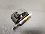 ART DECO DIPODEX BLACK MILK GLASS ZEPHYR INKWELL*HOLDS 2 FOUNTAIN PENS-GOOD COND