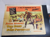 VTG "THE GUNS OF FORT PETTICOAT" MOVIE POSTER FROM 1957 FT. AUDIE MURPHY 28"X22"