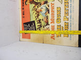 VTG "THE GUNS OF FORT PETTICOAT" MOVIE POSTER FROM 1957 FT. AUDIE MURPHY 28"X22"