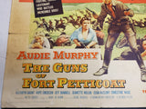 VTG "THE GUNS OF FORT PETTICOAT" MOVIE POSTER FROM 1957 FT. AUDIE MURPHY 28"X22"