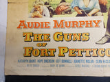 VTG "THE GUNS OF FORT PETTICOAT" MOVIE POSTER FROM 1957 FT. AUDIE MURPHY 28"X22"