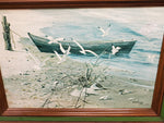 Original Carolyn Blish Realist Oil Painting SIGNED Sea Beach Seagull FRAMED 1969