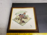 Me and My Pal (Fisherman's Paradise) By Norman Rockwell-Framed-Nice picture