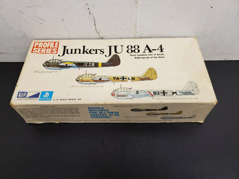 VTG GENERAL MILLS PROFILE SERIES JUNKERS JU 88 A-4 1/72 SCALE MODEL PLANE KIT