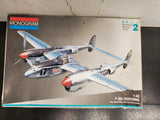 VTG MONOGRAM 1:48 SCALE P-38J LIGHTNING LOCKHEED PLASTIC PLANE KIT- SKILL LEVEL2