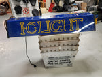 VTG LARGE I.C. LIGHT LIGHTED BEER SIGN 40"X11"X7" BARROOM MANCAVE SIGN BILLIARDS