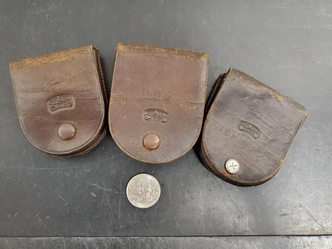 VTG CARL ZEISS JENA LEATHER LENS CASES-LOT OF 3