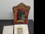 VTG ORNATE GORGEOUS PHOTO ALBUM WITH STAND, MIRROR & PICTURES FROM 1907-UNIQUE!!