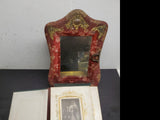 VTG ORNATE GORGEOUS PHOTO ALBUM WITH STAND, MIRROR & PICTURES FROM 1907-UNIQUE!!