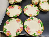 Vtg Franciscan Made in California Desert Rose 26 Piece Ceramics Set Circa 1950's