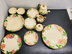 Vtg Franciscan Made in California Desert Rose 26 Piece Ceramics Set Circa 1950's